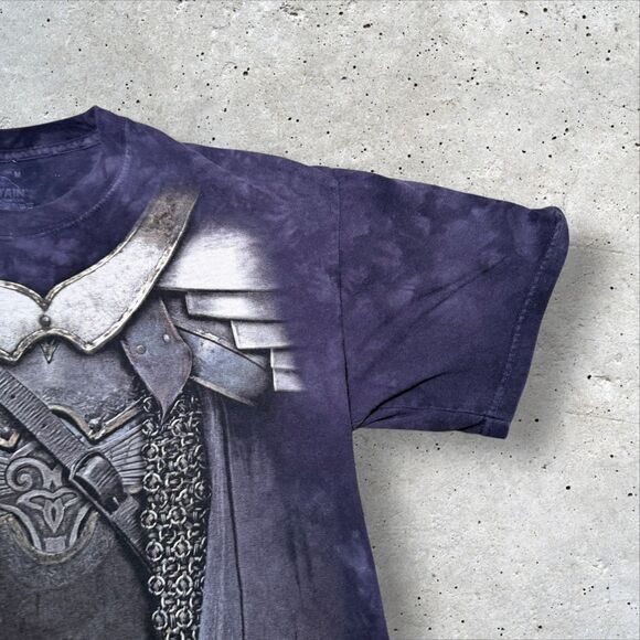 The Mountain Fantasy Knight Armor All Over Print T‑Shirt Purple Tie Dye Mens M - Picture 3 of 8
